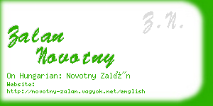 zalan novotny business card